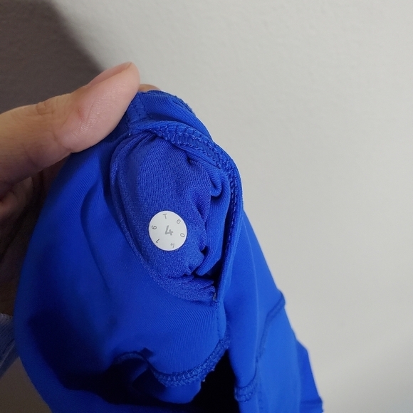 Lululemon Blue Outrun Ruched Mesh Pocket Luxtreme Cropped Tight Leggings - Picture 11 of 11